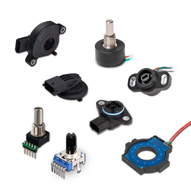 CTS rotary positions for industrial and automotive applications on white background
