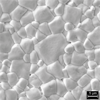 Microstructure of piezoceramic material