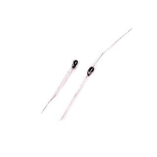 Small bead Thermistors on white background