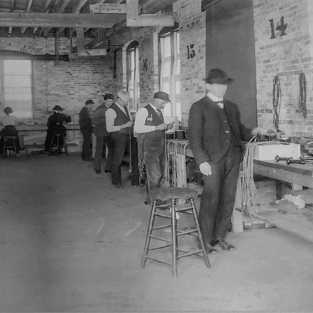 Elkhart engineers and assemblers working in the Elkhart facility