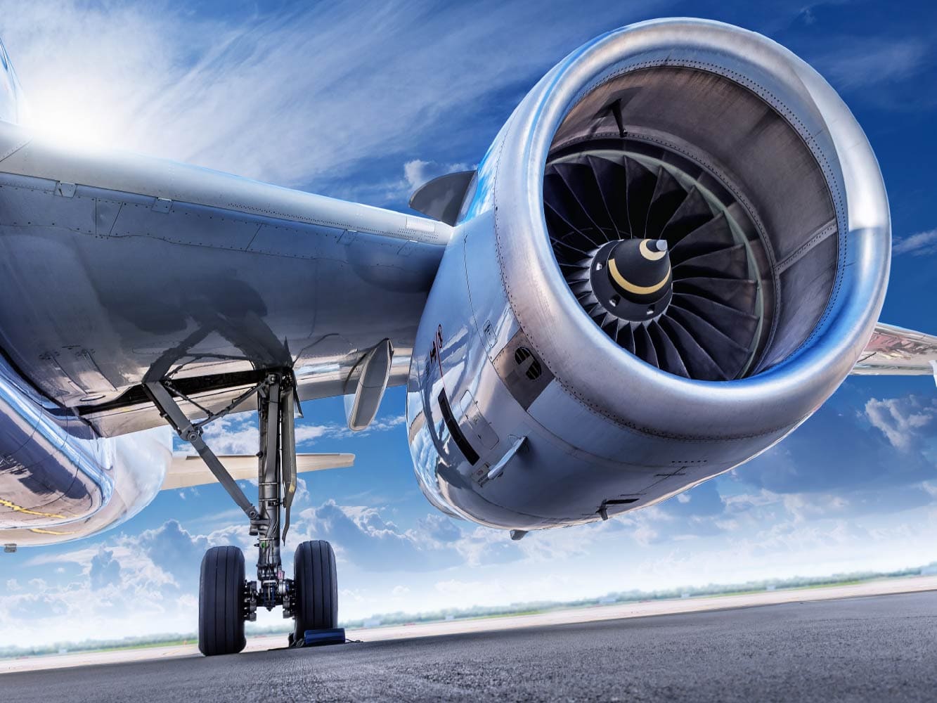 Plane jet engine