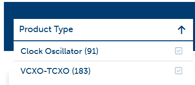 Image of the first drop down selection within the tool
