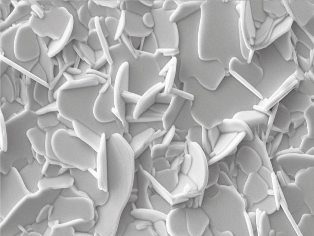 Surface of Pz46 piezoceramic material