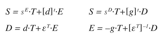 Fundamental piezoelectric equations