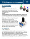 VR Series Potentiometers for Audio Applications