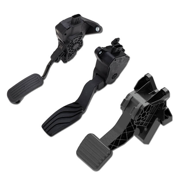 CTS accelerator and brake pedals on white background