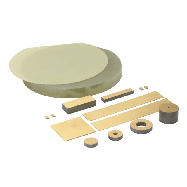 cts piezoelectric materials on white background