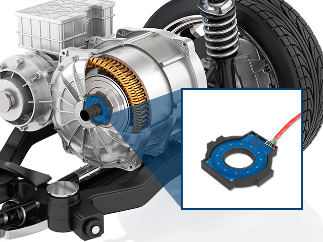 CTS speed high position sensor mounted on motor with call out box showing where product is mounted