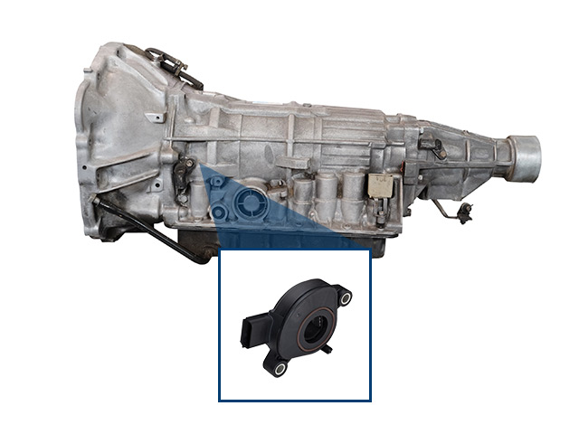 Transmission with box showing where a transmission range sensor could be mounted