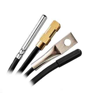 Five CTS temperature probes with colored cords