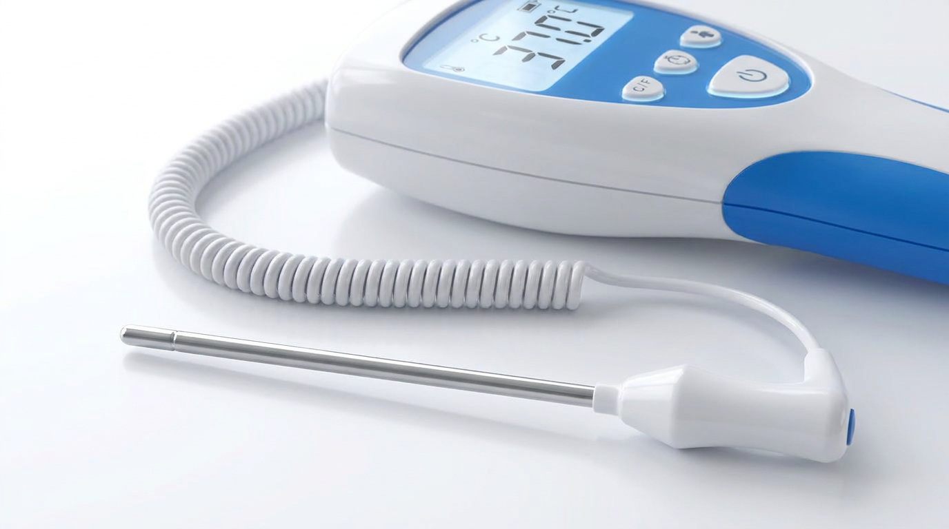 medical probe on white background